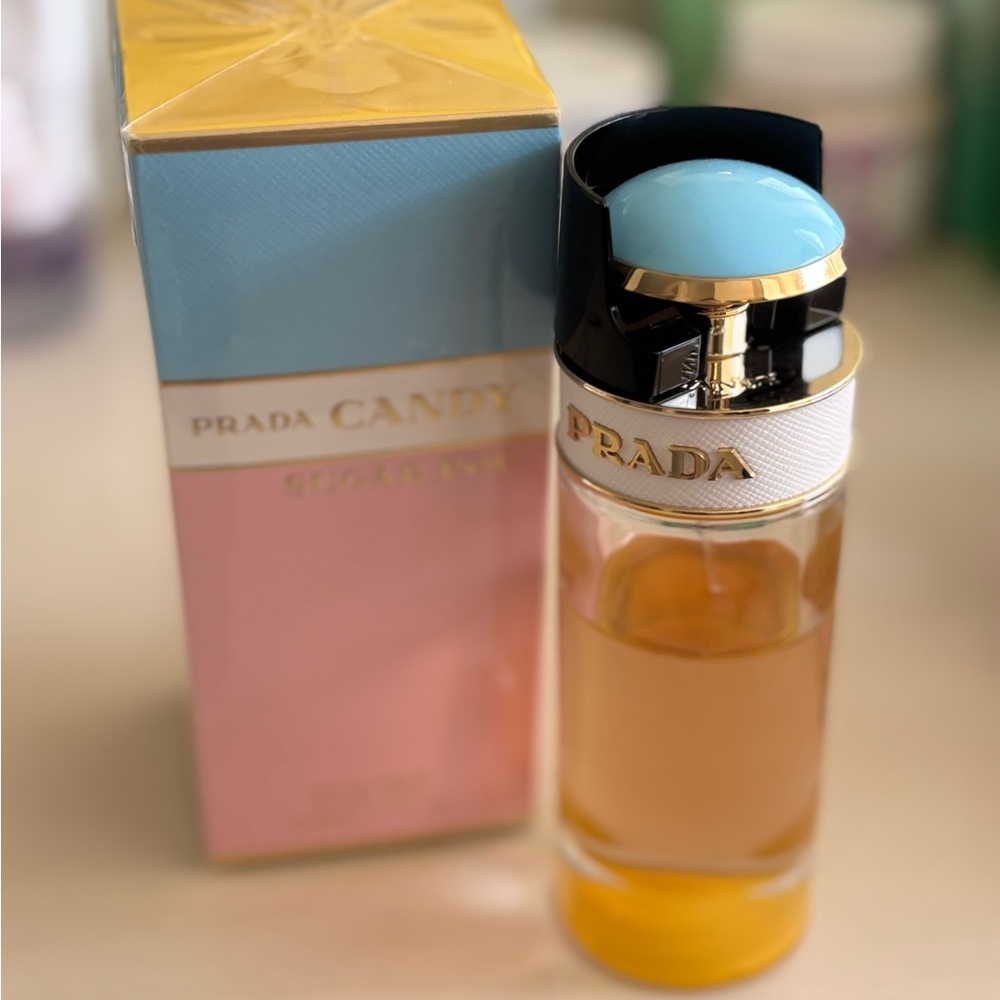 Prada Candy Fragrance with Blue and Gold Highlights